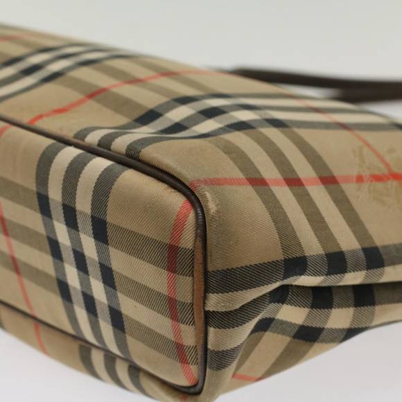 Burberrys Nova Check Tote Bag Canvas Beige Brown Auth 48174 - Picture 11 of 16